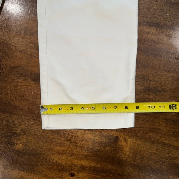 Ann Taylor Signature Fit Low on Waist White Cotton Stretch Ankle Crop Pants 12 - Picture 9 of 11